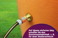 GASMIS Messing Regentonnendurchführung mit Hahnstück 1" AG