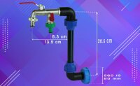 GASMIS IBC Schwanenhals Messing Doppel Wasserhahn...