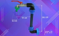GASMIS IBC Schwanenhals 3/4" Auslaufhahn für...