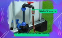 GASMIS IBC Schwanenhals 3/4" Auslaufhahn für Regenwassertank Wasserfaß Regenfass Container Tankhahn S60x6 PP Wasserhahn Absperrhahn 3/4X3/4X 1/2 IBC Adapter für das Bequeme Befüllen der Gießkanne