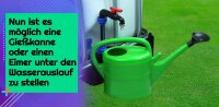 GASMIS IBC Schwanenhals 3/4" Auslaufhahn für Regenwassertank Wasserfaß Regenfass Container Tankhahn S60x6 PP Wasserhahn Absperrhahn 3/4X3/4X 1/2 IBC Adapter für das Bequeme Befüllen der Gießkanne