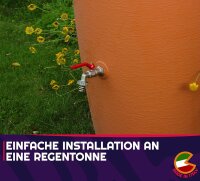 GASMIS Auslaufhahn 3/4 Zoll AG - Made in Italy, Rot