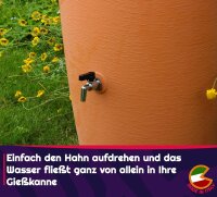 GASMIS Auslaufhahn für Regentonne, aus Messing verchromt - Made in Italy - Wasserhahn für Regenwassertonne, 2 Dichtungen, Kontermutter, 1/2" AG 20,9 mm