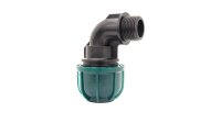 GASMIS Winkel 25mmx3/4" AG für PE-Rohr, Grün