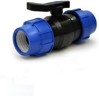 GASMIS PP Kugelhahn 2 Fach Klemmmuffe Klemm x Klemm PP...