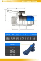 GASMIS PP Kugelhahn PP Klemmfitting Klemm x IG...