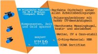 GASMIS PP Kugelhahn PP Klemmfitting Klemm x AG Aussengewinde mit Verschraubung x Klemmverschraubung für PE Rohr Absperrhahn AG Klemm klemmverbinder Perfekte Dichtheit