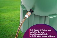 GASMIS Regentonnendurchführung mit Hahnverbinder verschiedene Größen