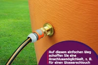GASMIS Messing Regentonnendurchführung mit Hahnstück